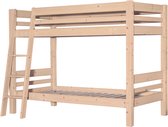 Bol.com MOJO - Stapelbed - Schuine ladder - 90 x 200 cm - Naturel aanbieding
