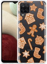 Hoesje Geschikt voor Samsung Galaxy A12 Christmas Cookies