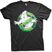 Ghostbusters Heren Tshirt -M- Slime Logo Zwart