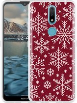 Nokia 2.4 Hoesje Sneeuw - Designed by Cazy