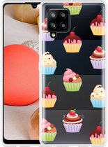 Hoesje Geschikt voor Samsung Galaxy A42 Cupcakes