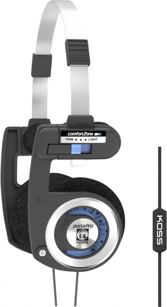 Koss "Porta Pro" On-Ear Hoofdtelefoon Stereo Microfoon afstandsbediening Zwart