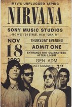 Wandbord - Nirvana New York 1993
