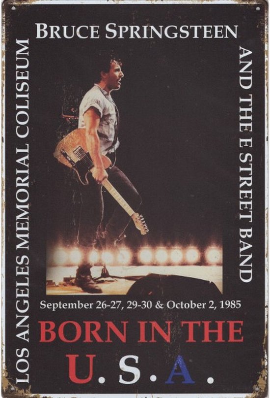 Wandbord / Concert Bord - Bruce Springsteen Born In The USA 1985