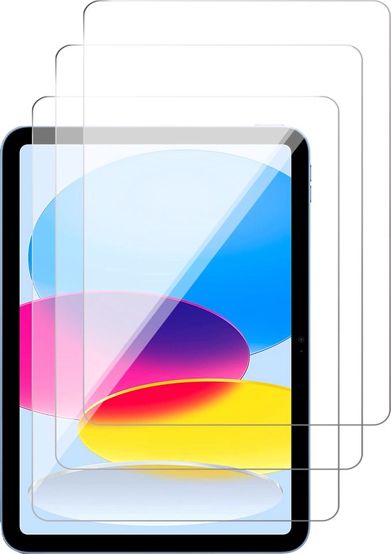 Screenprotector geschikt voor iPad 2022 10.9 inch 10e Generatie - Screen Protector Glas - 3 Stuks