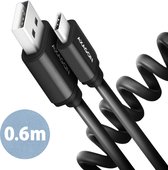 AXAGON BUCM-AM10TB Twister cable USB-C <-> USB-A, 0,6m, USB 2.0, 2.4A, ALU, PVC, Black *USBAM *USBCM