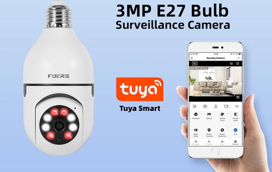Viatel 2MP Lamp Surveillance Camera Nachtzicht Full Color Automatische Menselijk Tracking 4x Digitale Zoom Video Indoor Security Monitor van Viatel — afbeelding 2