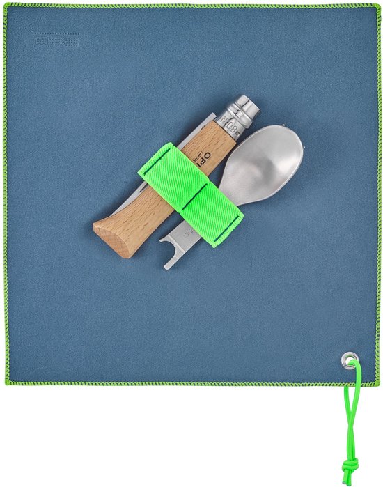 Couverts de voyage Opinel Picnic Plus - 4 pièces - inox/bois de hêtre - couteau de poche