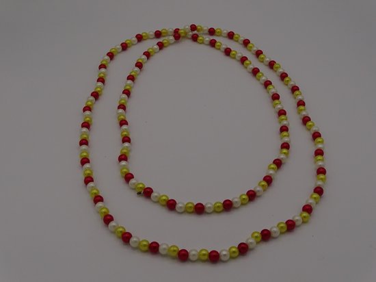 14-karaat parelketting met gouden bolletjes 3.3 mm breed - Lengte 41 4 cm | Mostert Juweliers