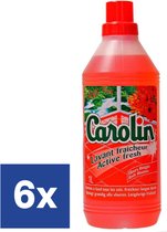 Carolin Rode Bloemen Vloerreiniger (Voordeelverpakking) - 6 x 1 l