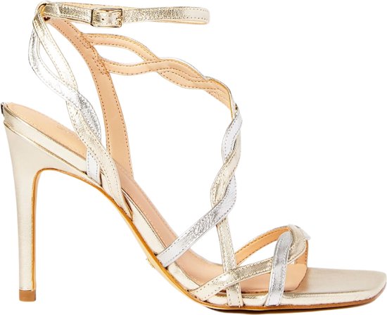 GUESS Silus Wedge sandaal voor dames, Wit 140, 35 EU