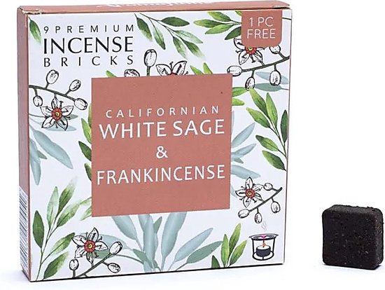 Aromafume wierookblokjes witte salie & frankincense