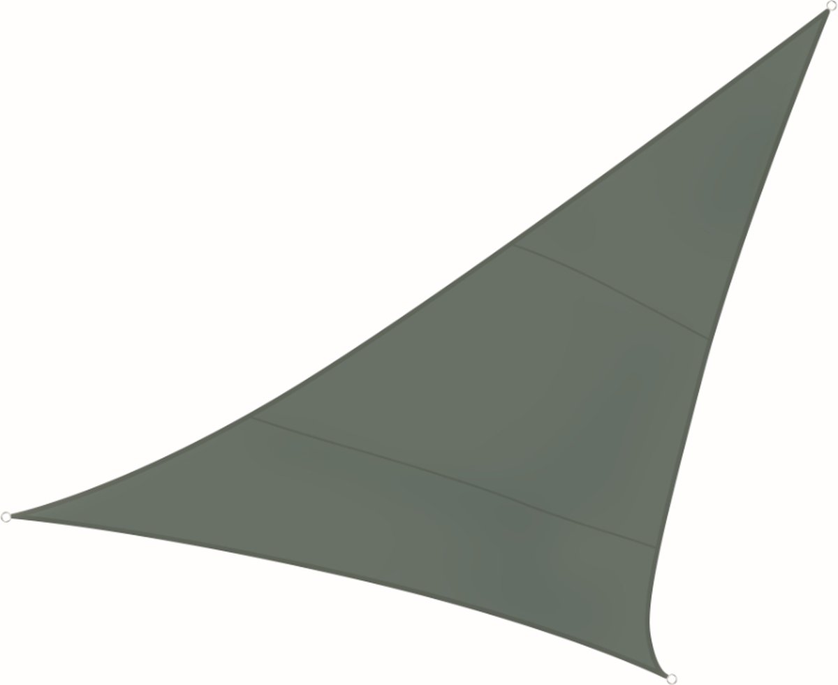 Schaduwdoek - Zonnezeil - Driehoek - 3,6 x 3,6 x 3,6 m - Kleur: Groengrijs - Perel