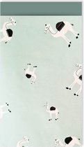 Papieren Uitdeelzakjes Traktatiezakjes - 10 stuks - Verjaardag Kinderen - Kamelen Groen - 12 x 19 cm