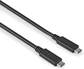 Câble USB C vers USB C - USB 3.2 Gen 2 - 10 Gb/s - 0,5 mètre - Zwart - Allteq