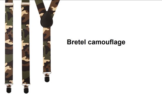 Bretel camouflage - bretels leger army carnaval festival thema party soldaat