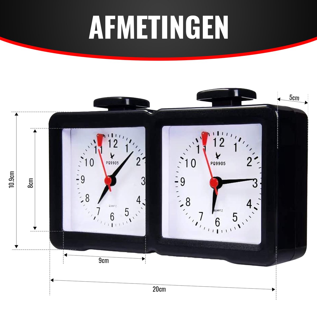 Mechanische Schaakklok Analoog Voor Spel Officiële Klokken Geen Batterij Nodig~p137955755