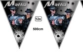 12x Vlaggenlijn Maffia Gangster 500cm - Thema feest carnaval party maffiafeest gangsterparty festival