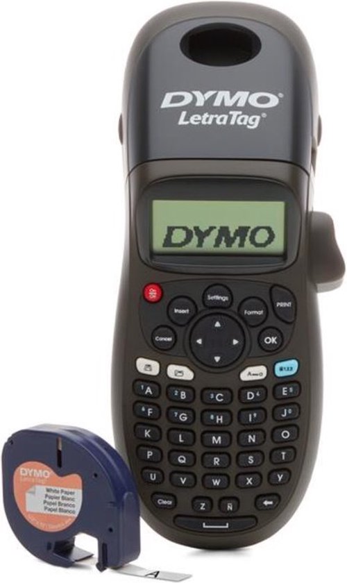 DYMO LetraTag LT-100H Labelprinter | Labelmaker met ABC-toetsenbord voor thuis en op kantoor | Zwart - DYMO