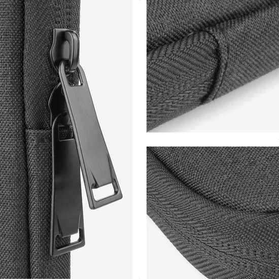 Housse pour ordinateur portable 13 pouces - Housse pour ordinateur portable - Housse pour tablette - avec pochette organiseur de câbles - Zwart