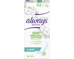 Always Dailies Inlegkruisjes Cotton Protection Bio - 32 stuks