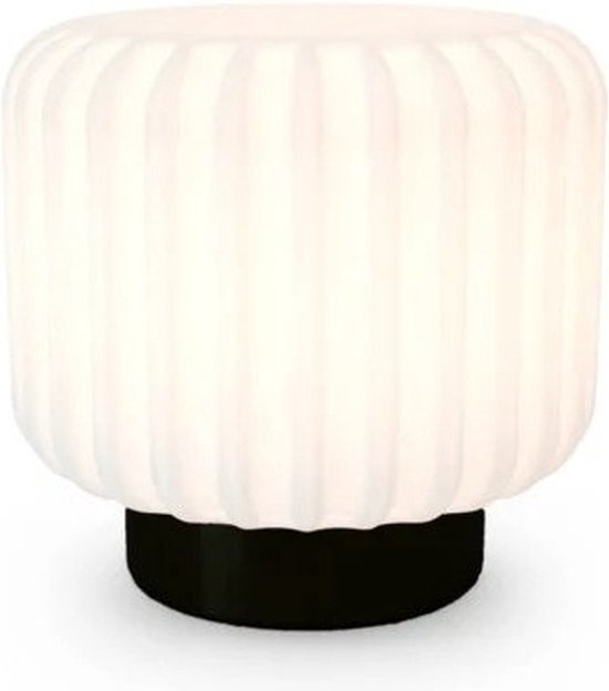 Atelier Pierre - Lampe à poser - Lampe d'ambiance Dentelles Wide XL noire - rechargeable - dimmable