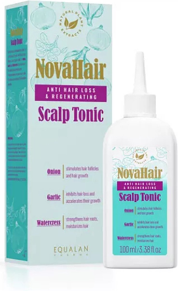 NovaHair Anti Hair Loss and Regenerating Scalp Tonic 100ml.