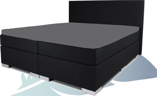Jersey Double 24 Literie - Hoeslaken Topdek - Topper Hoeslaken - 100% Coton - 90 x 220 cm - Grijs - Qualité Extra épaisse 200 gr/ m2