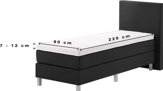Jersey Double 24 Literie - Hoeslaken Topdek - Topper Hoeslaken - 100% Coton - 90 x 220 cm - Grijs - Qualité Extra épaisse 200 gr/ m2
