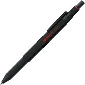 rOtring 300 Multipen 3-en-1 | stylo à bille et portemine | Pointe de crayon de 0 | Pointes de stylo bille à encre noire et rouge | Boîtier noir