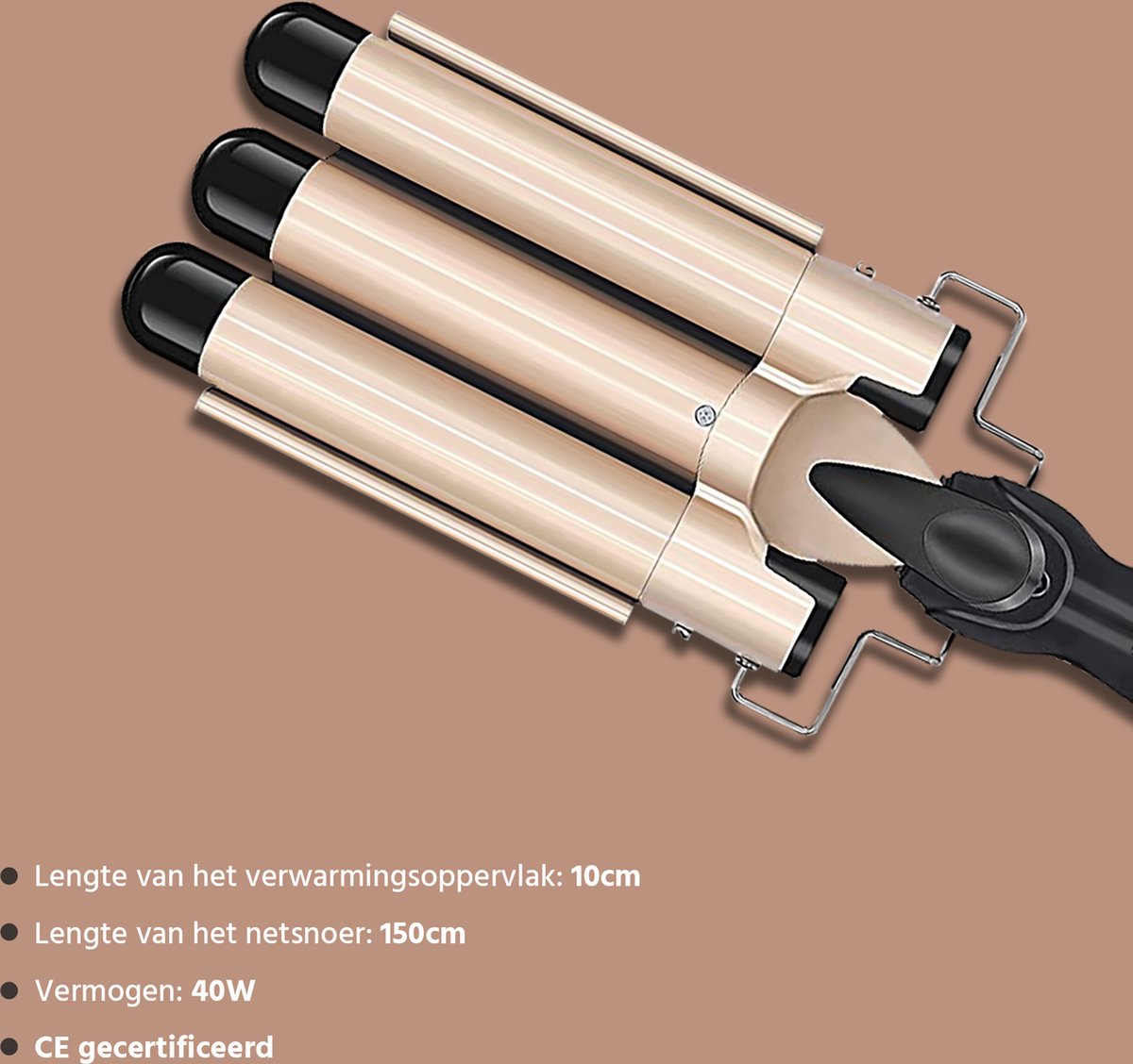 NANTONG Waver Professionele Wafeltang Haar met Golvenfunctie - afbeelding 3