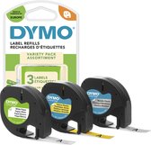 DYMO LetraTag assorted 3 pack ruban d'étiquette