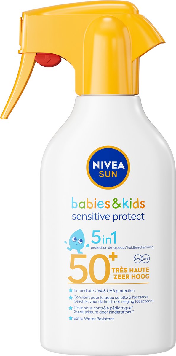 Nivea Sun Babies & Kids Sensitive Protect Zonnebrand Spray SPF50+ 270 ml |  bol.com
