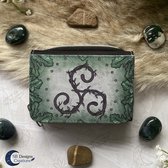 Triskelion Portemonnee - Keltische Portemonnee met rits - Celtic Witch - Pagan Wallet - Natuur Heks - Groene Heks