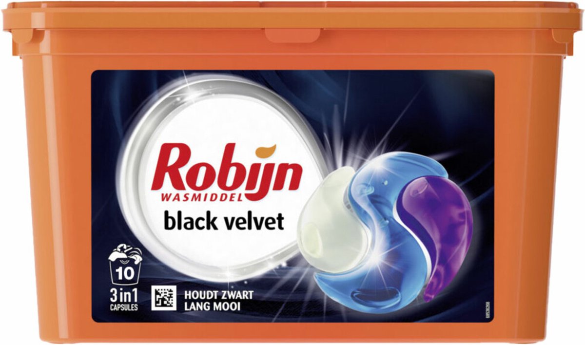 4x Robijn Wascapsules 3-in-1 Black Velvet 10 stuks