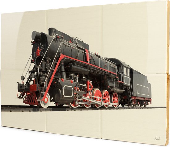 Locomotief - 3x2 Steigerhout Tegeltableau
