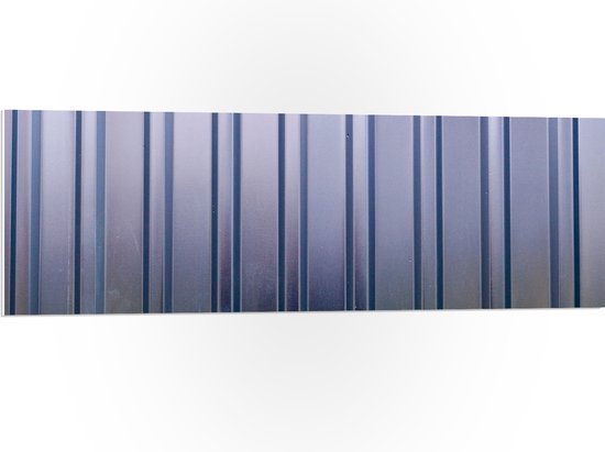 PVC Schuimplaat- Verticale Strepen op Metaal - 120x40 cm Foto op PVC Schuimplaat