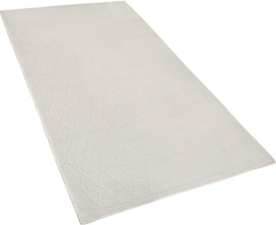 ERZIN - Laagpolig vloerkleed - Wit - 80 x 150 cm - Wol