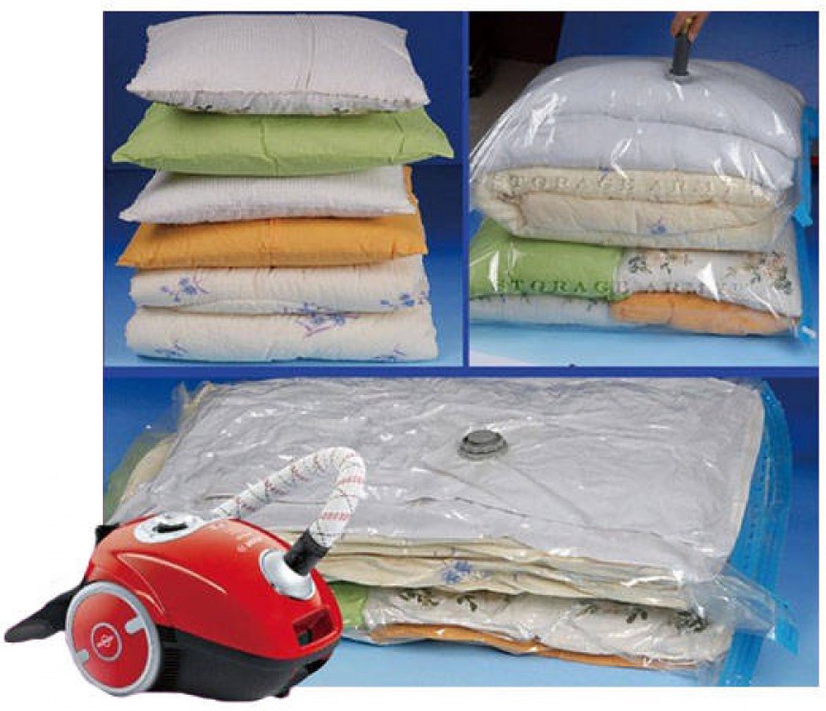 Vacuumzakken - 110 x 80 cm - XXL - Kleding - Beddengoed - Voordeel Set 2 Stuks op Prijzenvolger.com