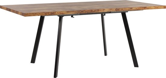 HARLOW - Uitschuifbare eettafel - Lichthout - 90 x 140/180 cm - MDF