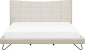 LANNION - Tweepersoonsbed - Beige - 180 x 200 cm - Polyester