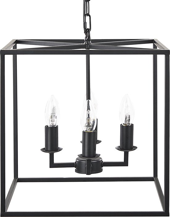 WANCHET - Lampe à suspension - Zwart - Fer