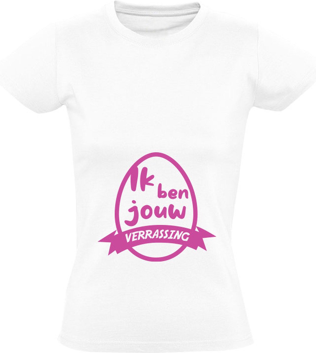 Zwangerschap Aankondiging Dames T-shirt - Ik Ben Jouw Verrassing - Baby Reveal Shirt