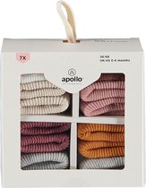 Apollo - Baby Sokken - Giftbox - Multi Girls - 6/12 Maanden - Baby sokjes - Kraam cadeau - Baby cadeau