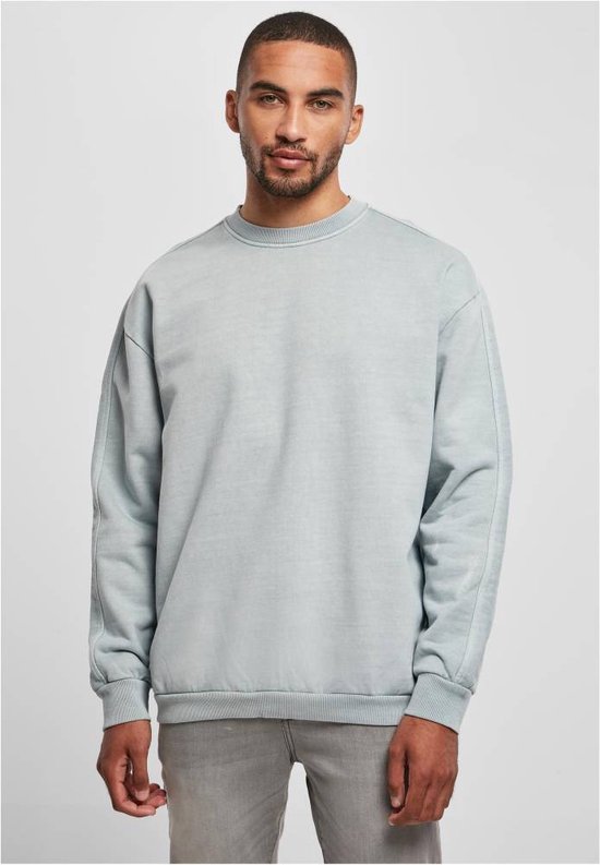 Urban Classics - Heavy Terry Garment Dye Crewneck sweater/trui - 5XL - Blauw