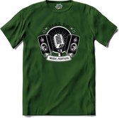 Rock and Roll | Muziek - Rock and Roll - Hobby - T-Shirt - Unisex - Bottle Groen - Maat XL