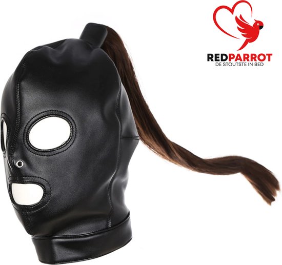 Extreme Seks Masker Bdsm Hard Sm Staart Leder Leather Sex Mask 3371