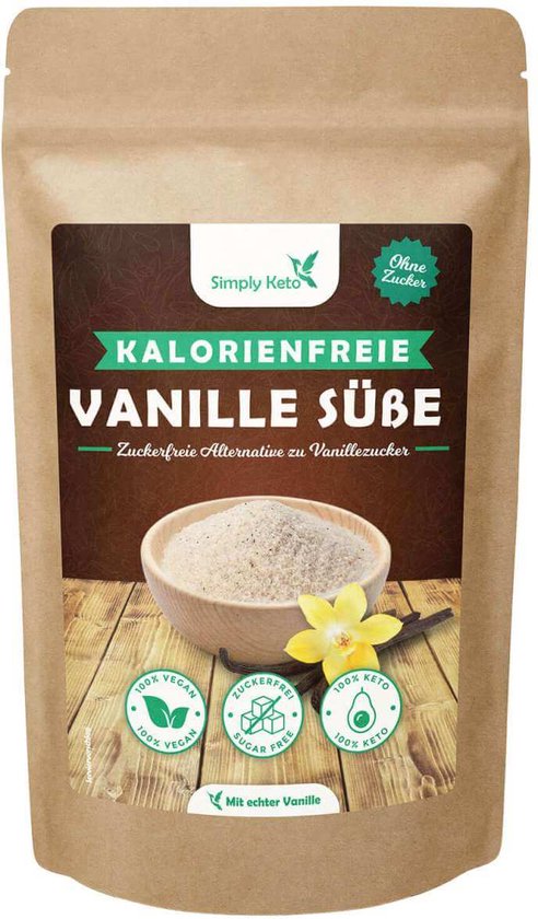 Foto: Simply keto erythritol vanille 125g natuurlijke suikervervanger zonder calorie n