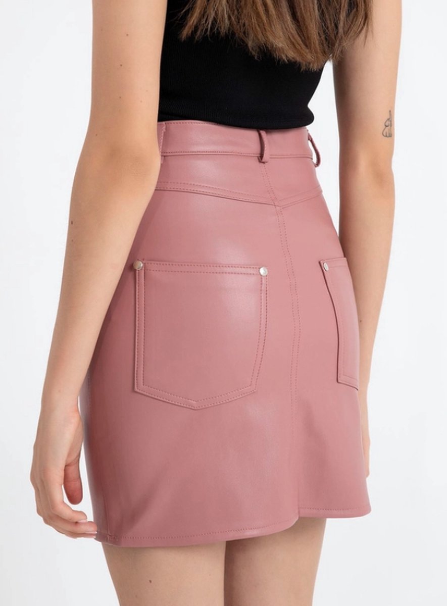 Roze leren rok hotsell