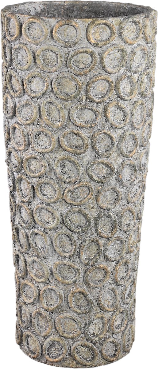 PTMD Bloempot Ginte - 31x31x70 cm - Cement - Grijs
